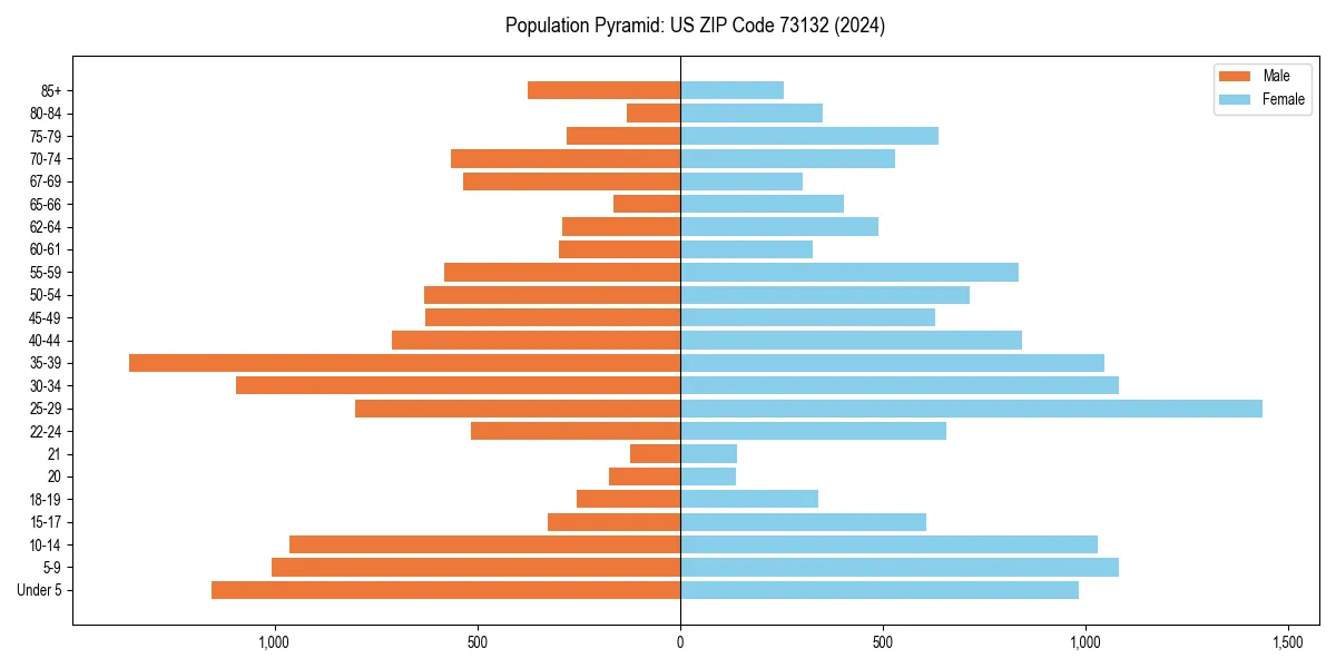Population pyramid for 