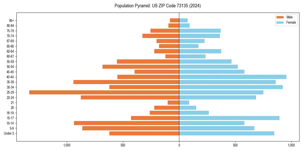 Population pyramid for 