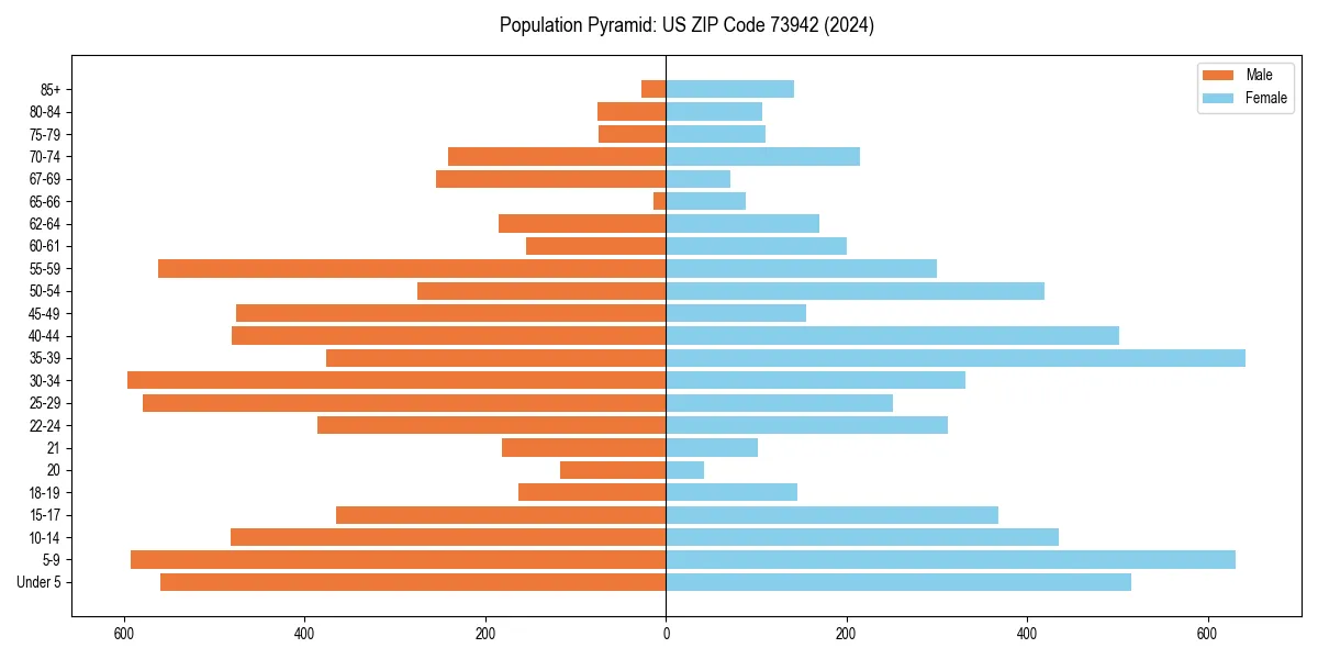 Population pyramid for 