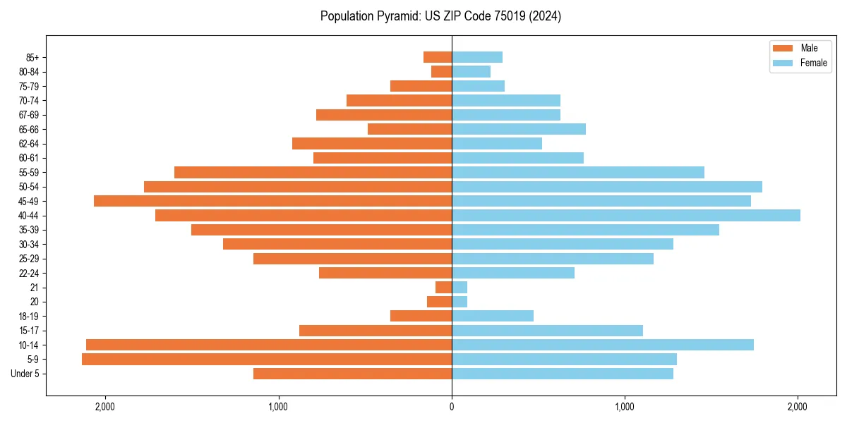 Population pyramid for 