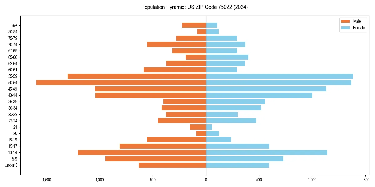 Population pyramid for 