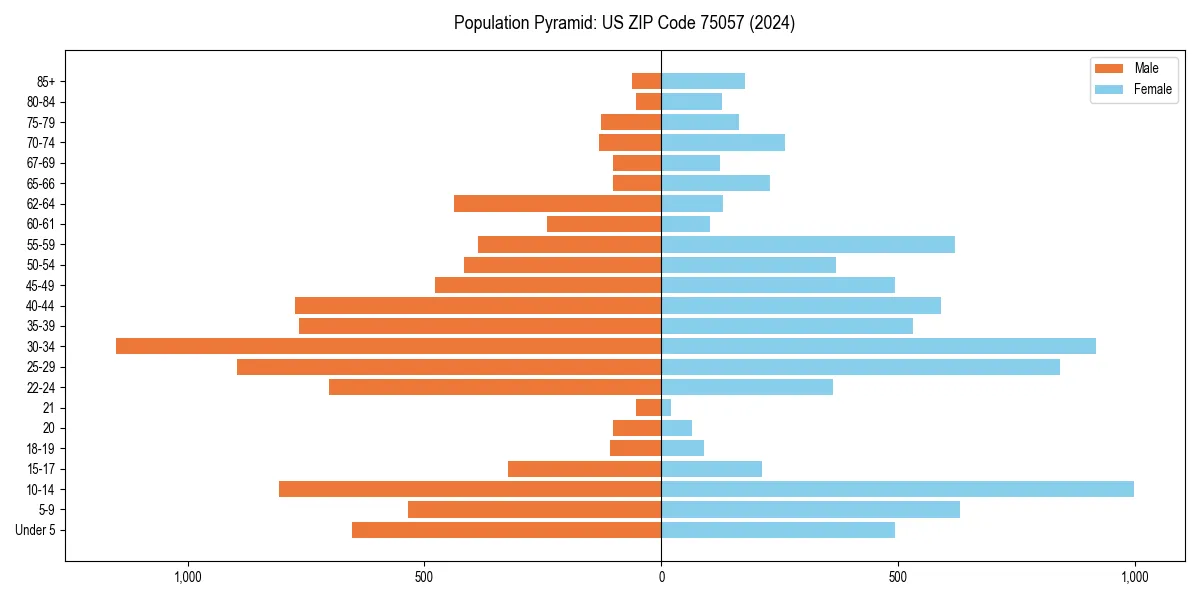 Population pyramid for 