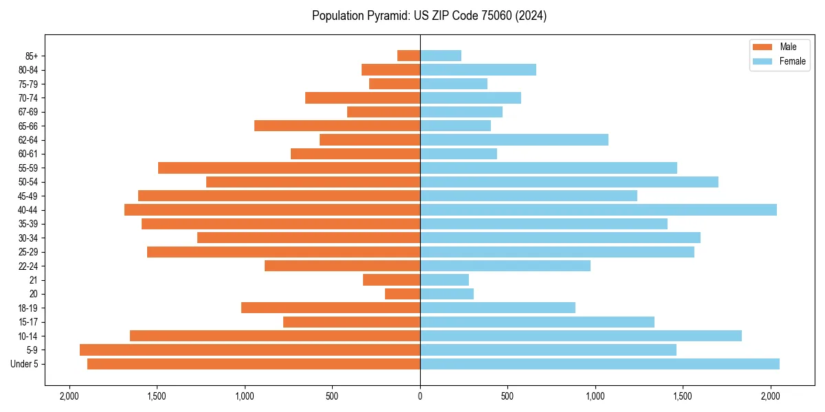 Population pyramid for 