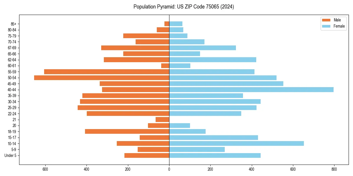 Population pyramid for 