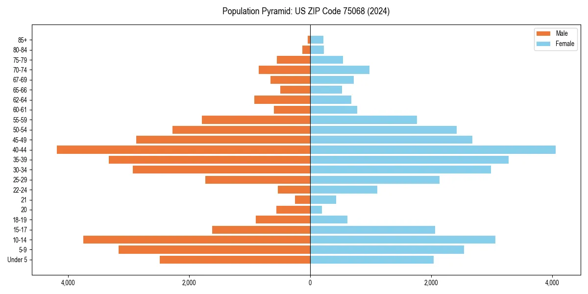 Population pyramid for 