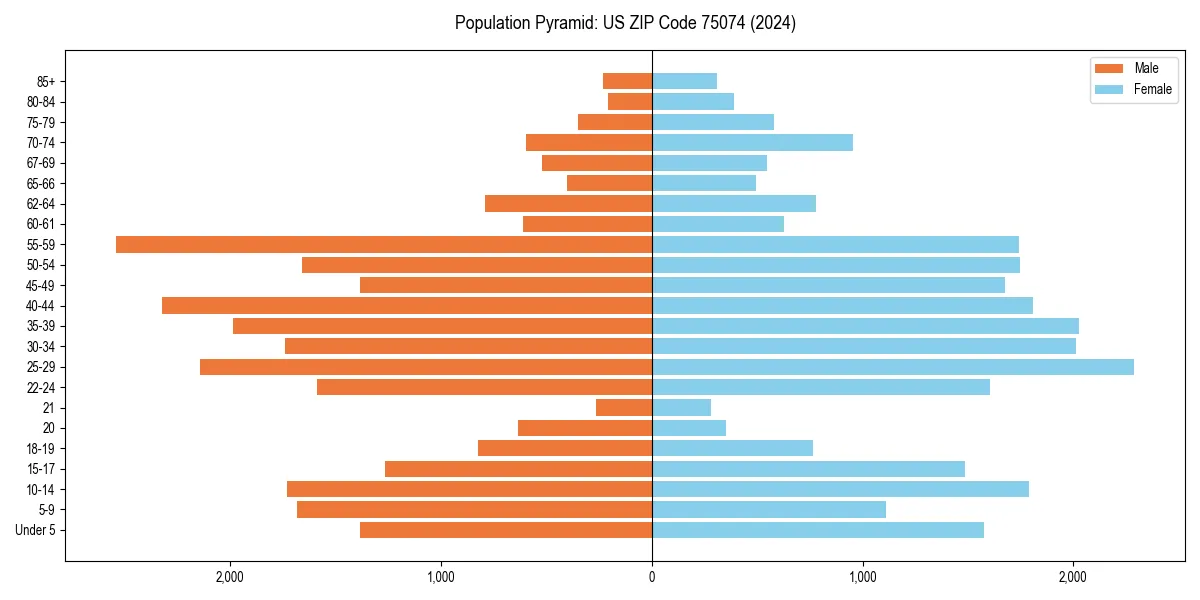 Population pyramid for 