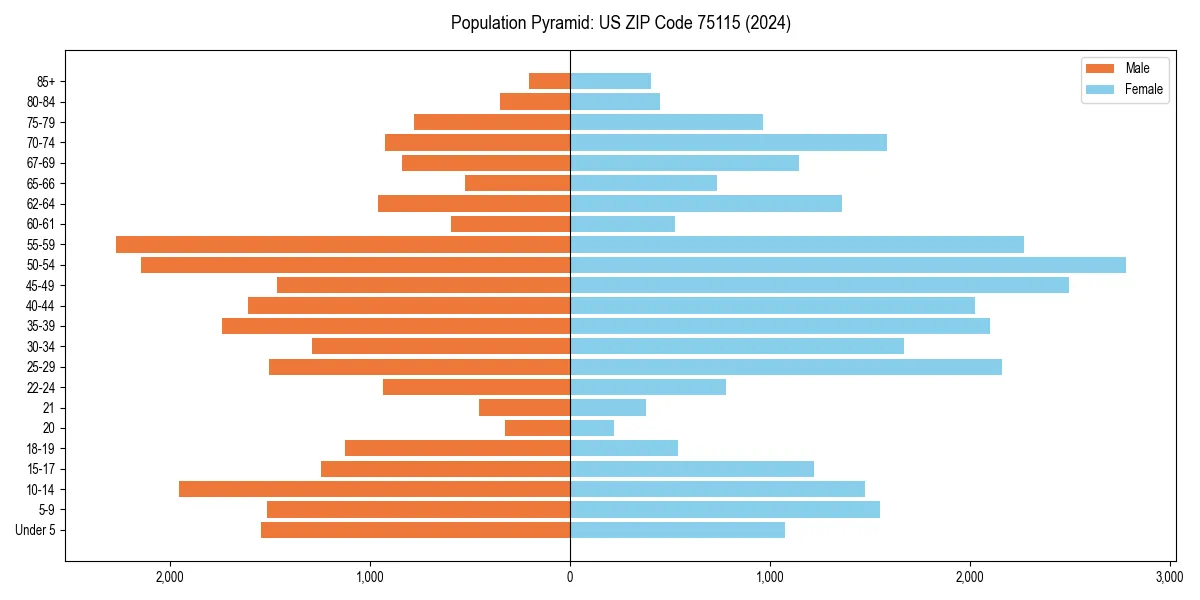 Population pyramid for 