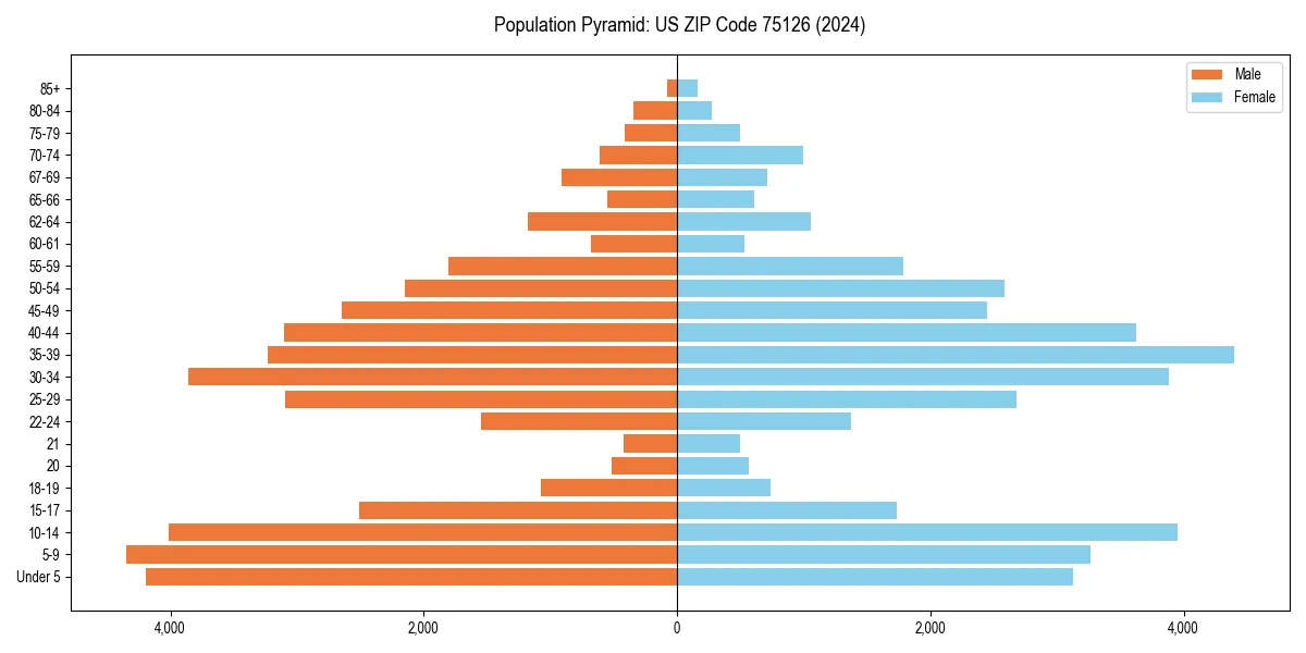 Population pyramid for 