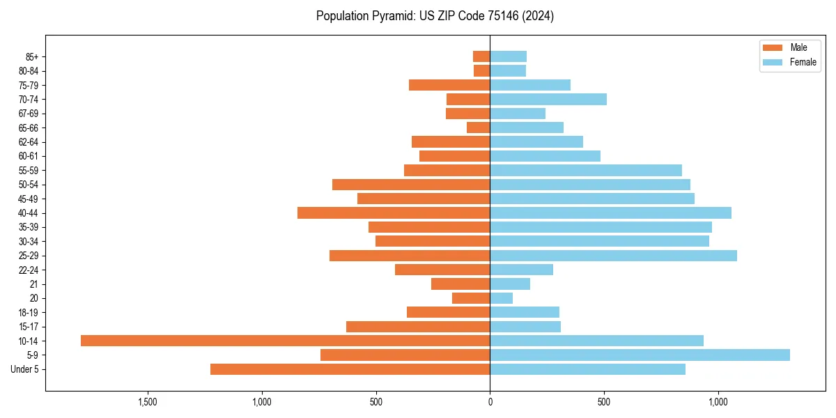 Population pyramid for 