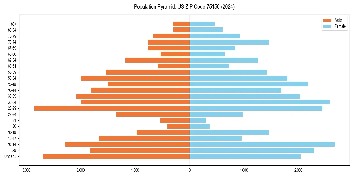 Population pyramid for 