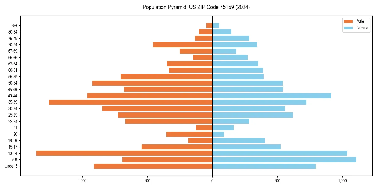 Population pyramid for 