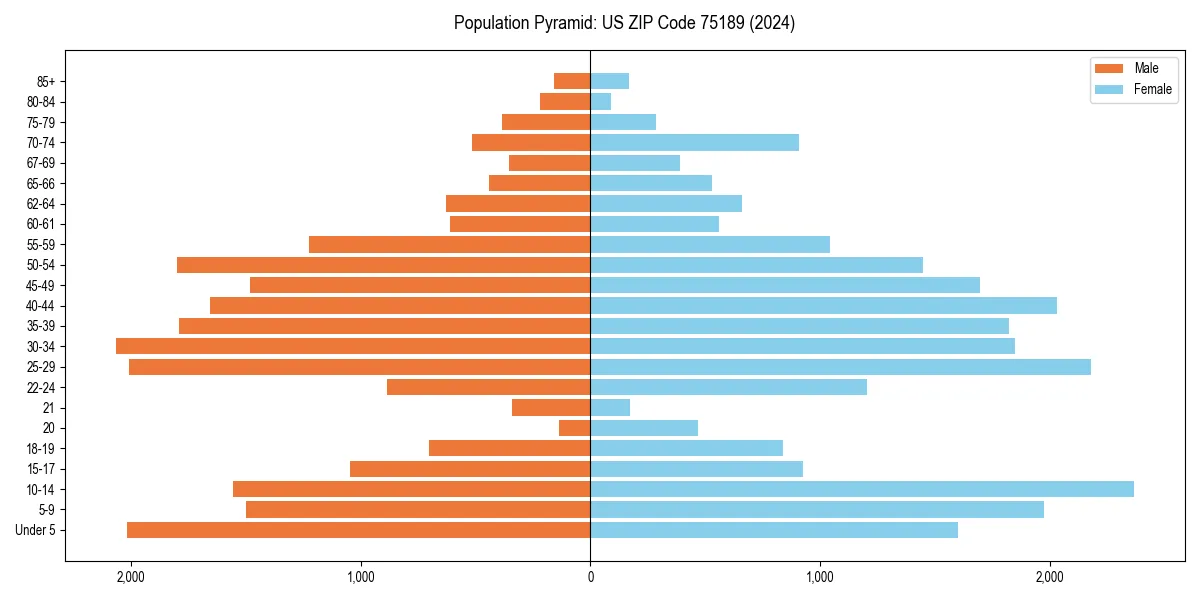 Population pyramid for 