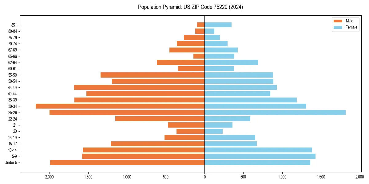 Population pyramid for