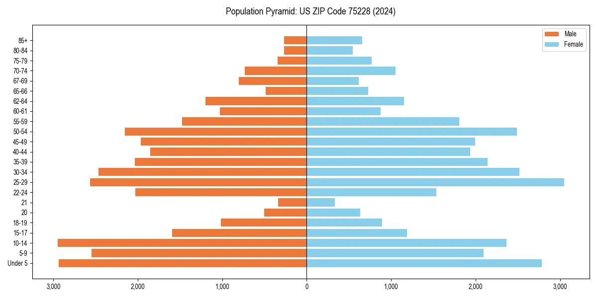 Population pyramid for 