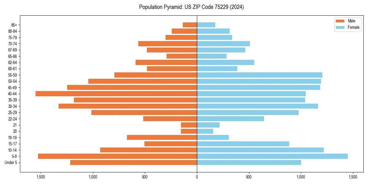 Population pyramid for 
