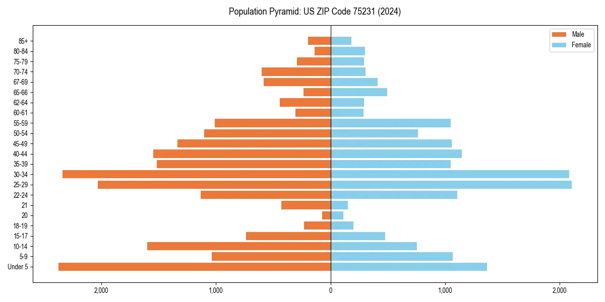 Population pyramid for 