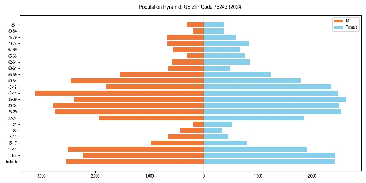 Population pyramid for 