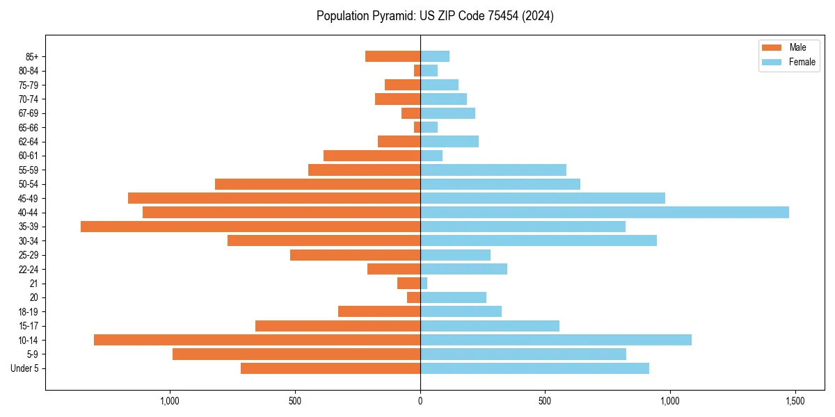 Population pyramid for 