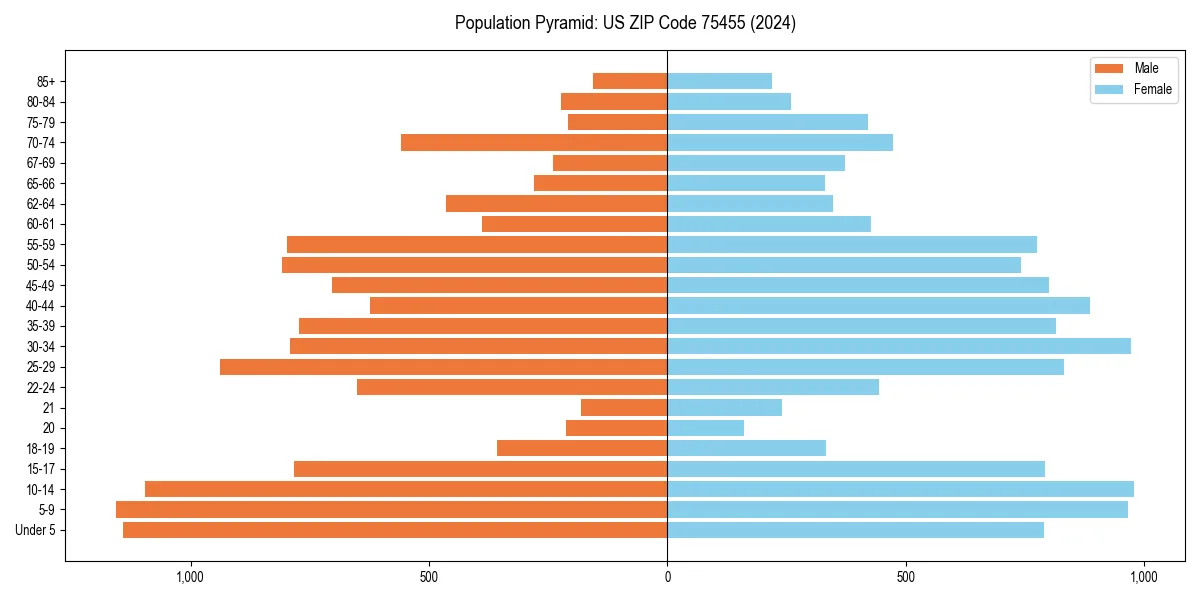 Population pyramid for 