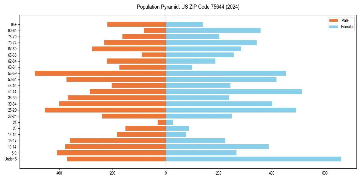 Population pyramid for 