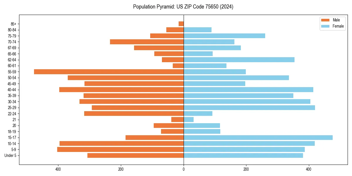 Population pyramid for 