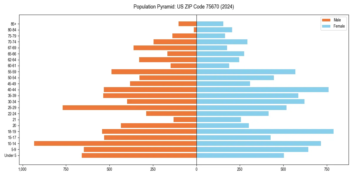 Population pyramid for 