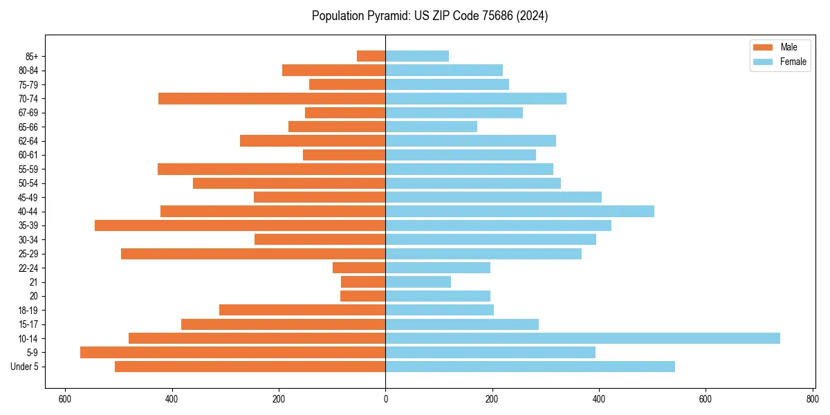 Population pyramid for 