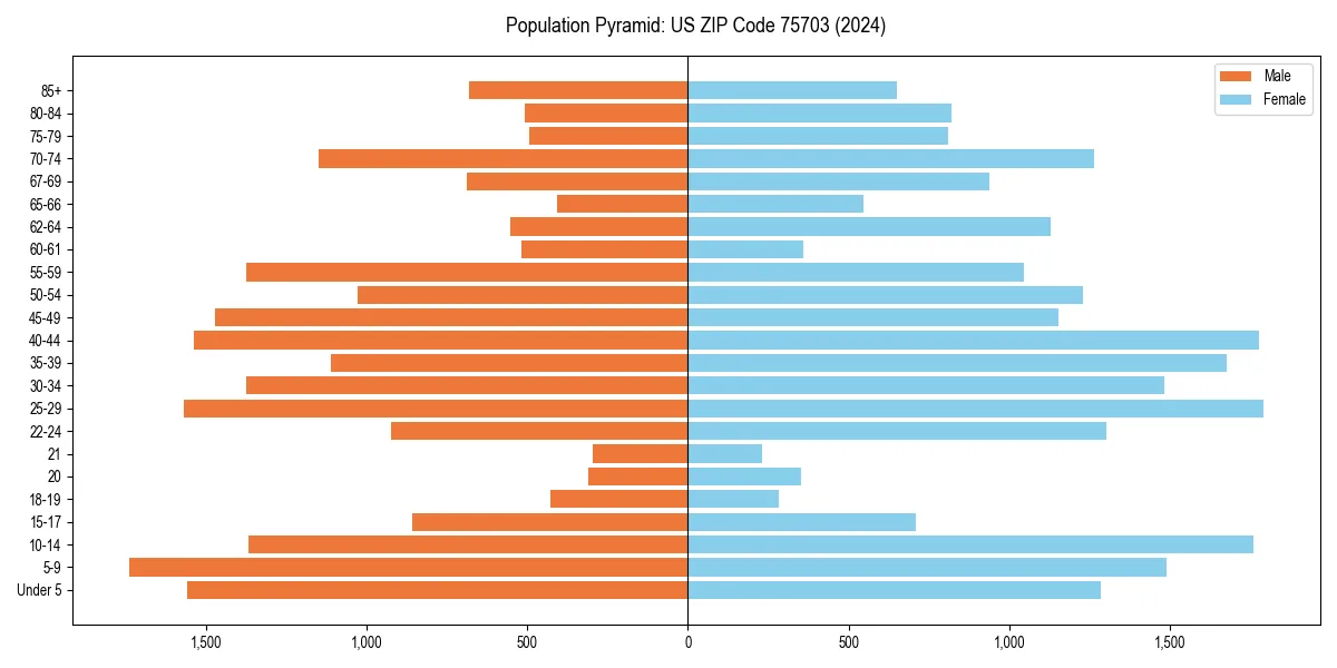 Population pyramid for 