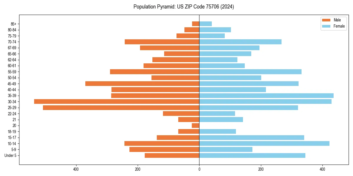 Population pyramid for 