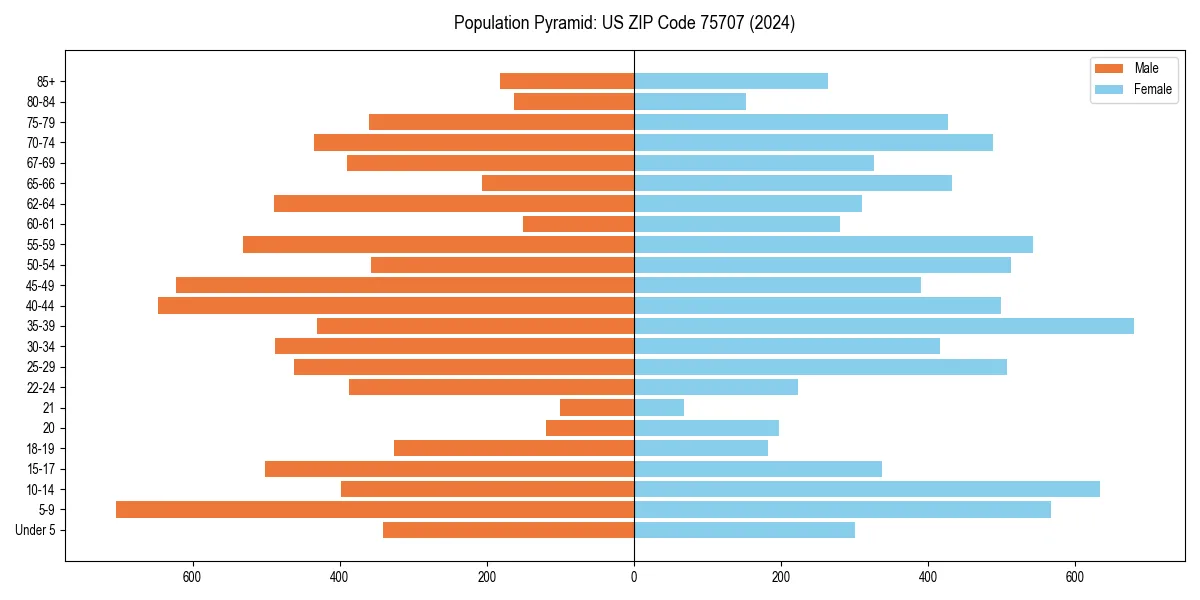 Population pyramid for 