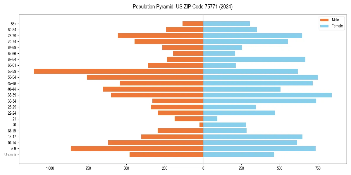 Population pyramid for 