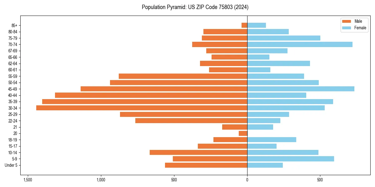 Population pyramid for 