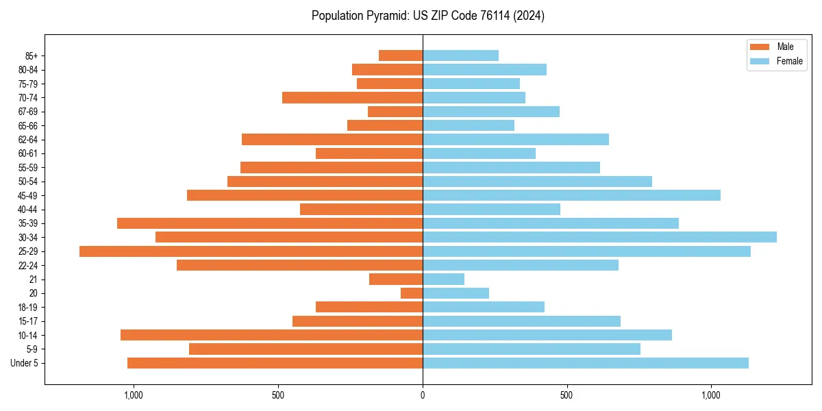 Population pyramid for 