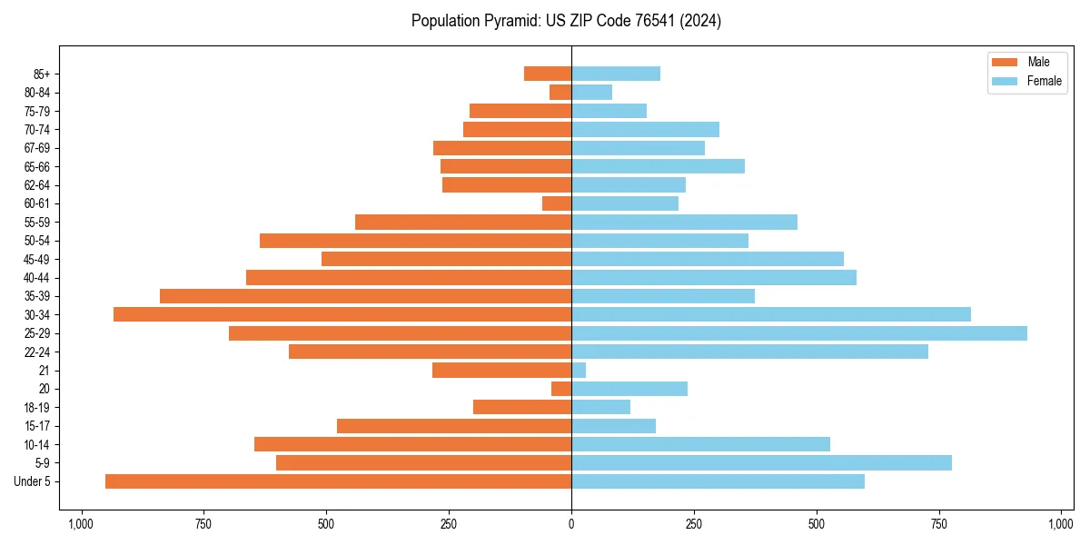 Population pyramid for 