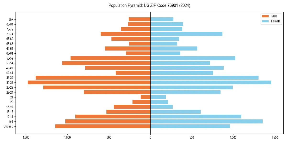 Population pyramid for 