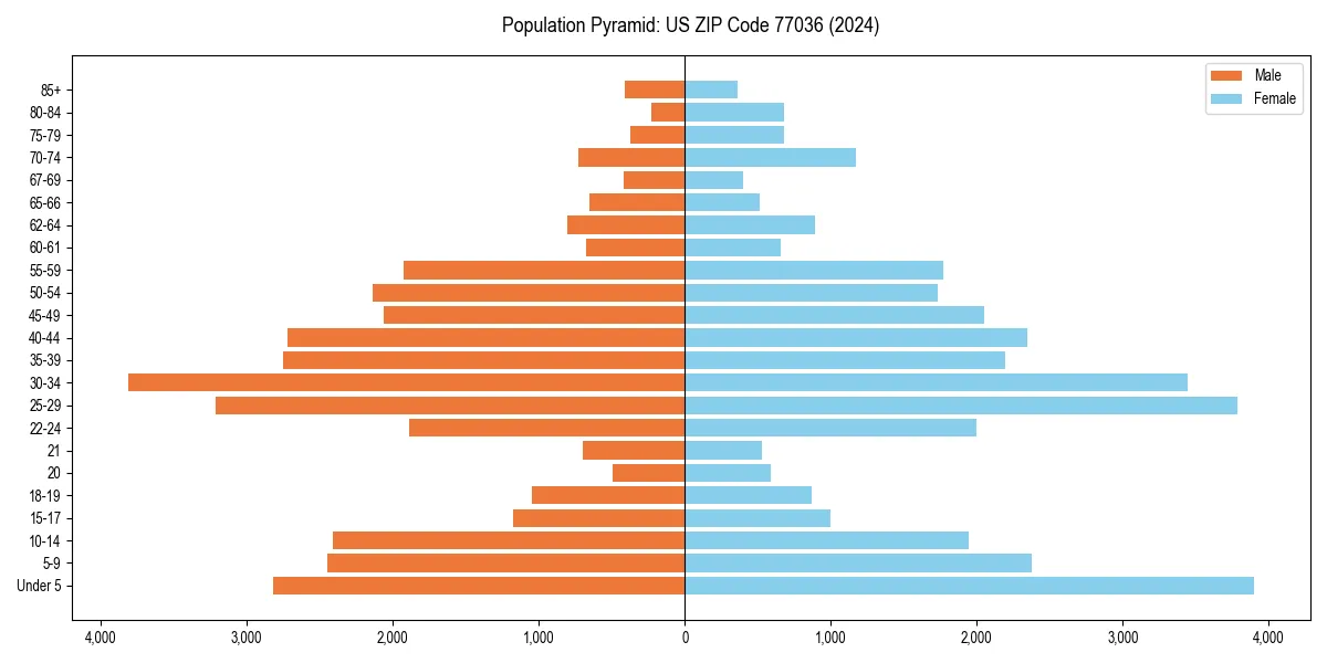 Population pyramid for 