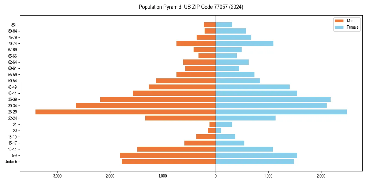Population pyramid for 