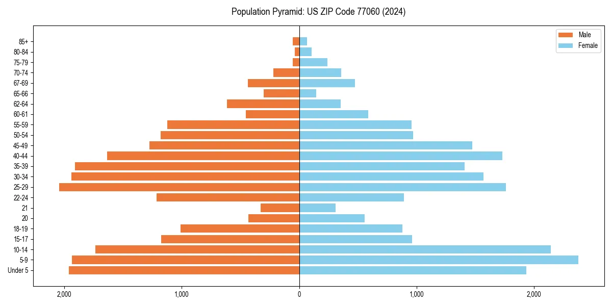 Population pyramid for 