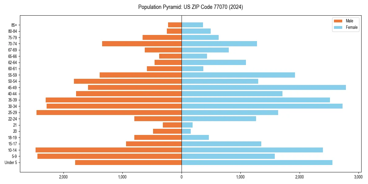Population pyramid for 