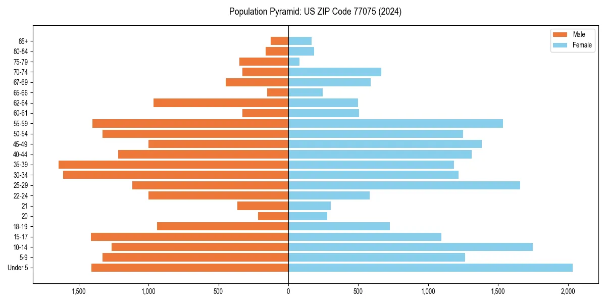Population pyramid for 
