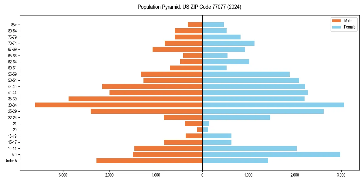 Population pyramid for 