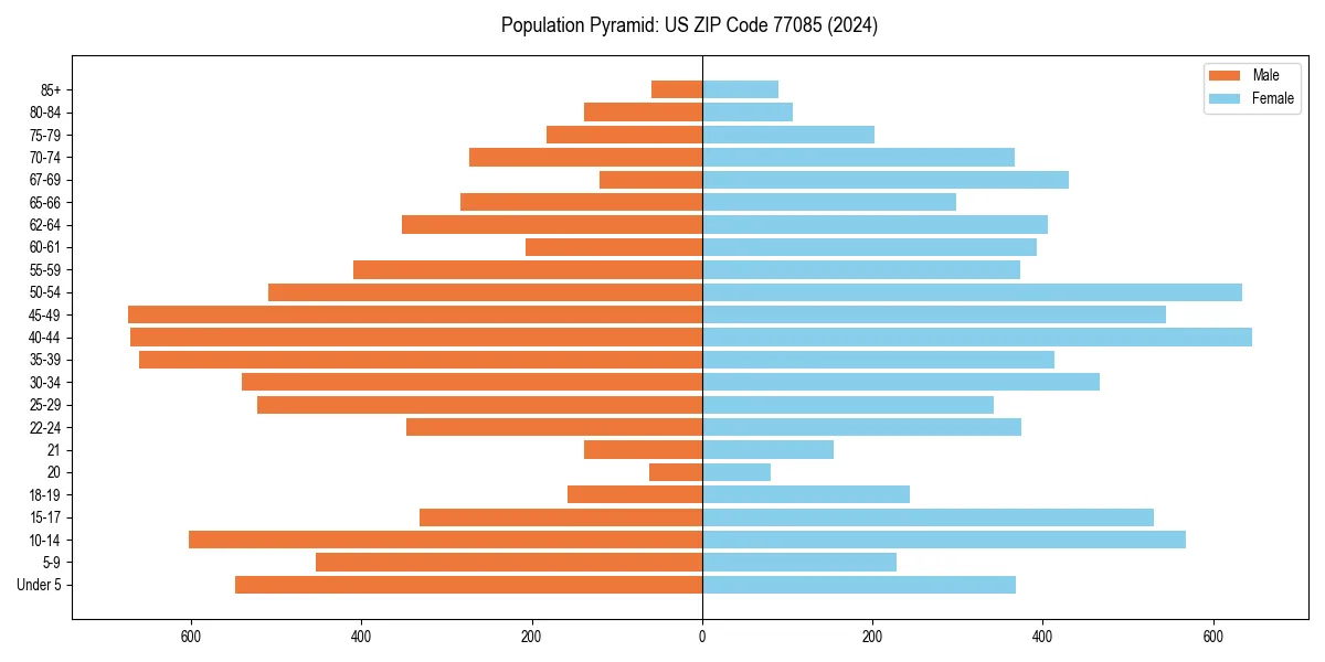 Population pyramid for 