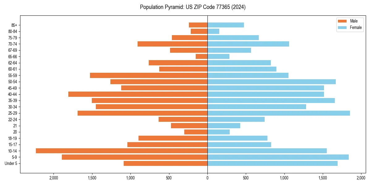 Population pyramid for 