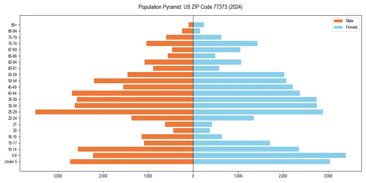 Population pyramid for 