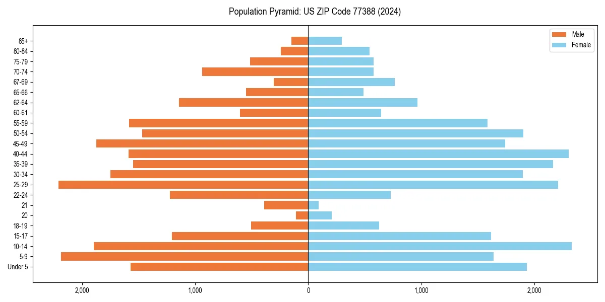 Population pyramid for 