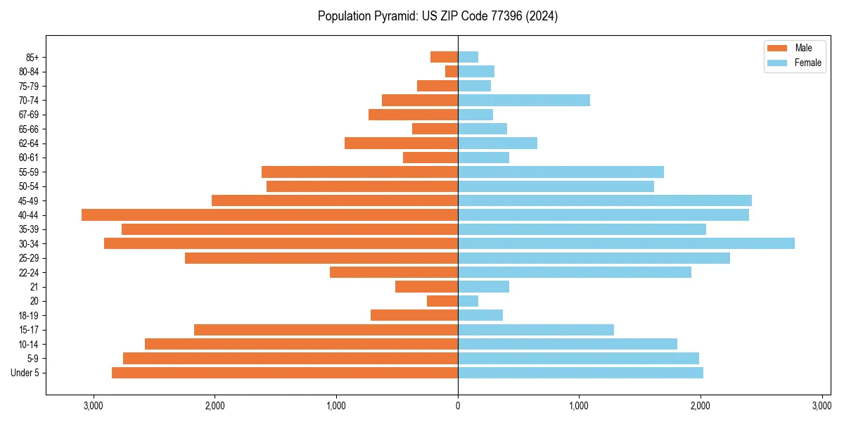 Population pyramid for 