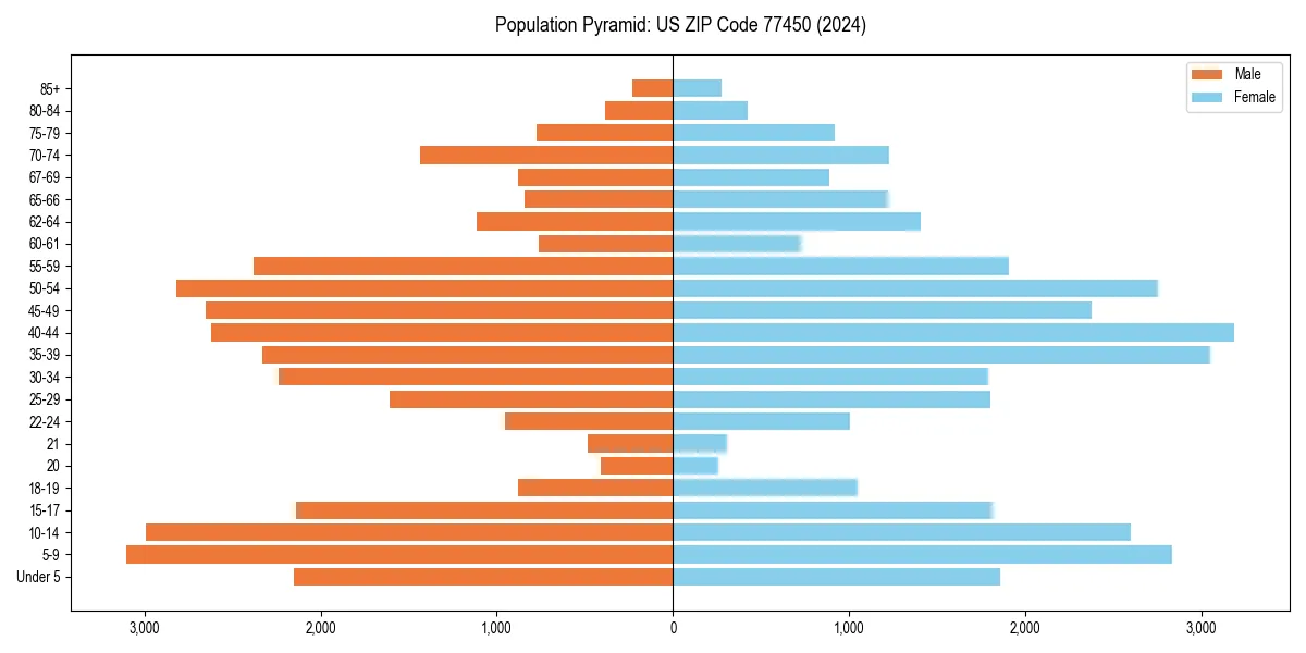 Population pyramid for 