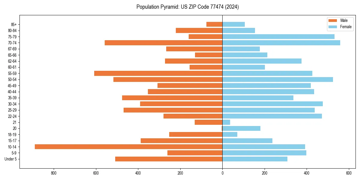 Population pyramid for 