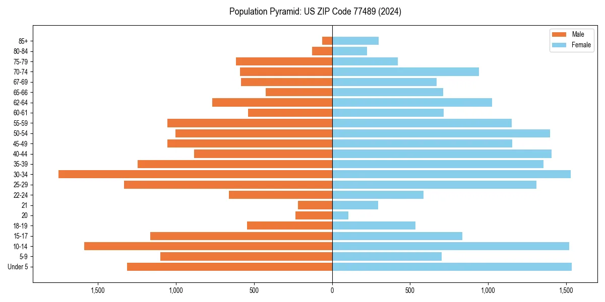 Population pyramid for 