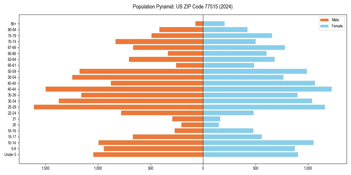 Population pyramid for 
